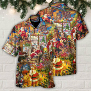 Christmas Santa Happy Holiday Season Of Joy - Hawaiian Shirt - Owl Ohh - Owl Ohh