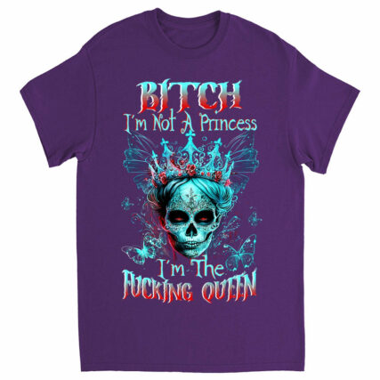 I'M THE F QUEEN SUGAR SKULL COTTON SHIRT - TLTW0604232