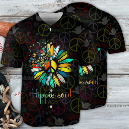 Hippie Sunflower Soul Life - Baseball Jersey - Owl Ohh - Owl Ohh
