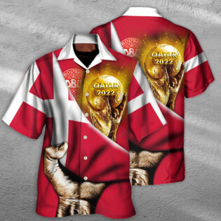 World Cup Qatar 2022 Denmark Will Be The Champion Flag Vintage - Hawaiian Shirt - Owl Ohh - Owl Ohh