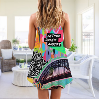 Sydney Mardi Gras Event 2023 - V-neck Sleeveless Cami Dress - Owl Ohh