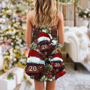 D20 Witch Dice D20 Christmas Vibe - V-neck Sleeveless Cami Dress - Owl Ohh - Owl Ohh