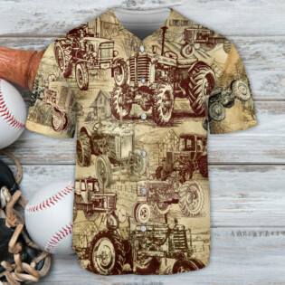 Tractor Farm All I Want To Do Is Work On My Farm - Baseball Jersey - Owl Ohh - Owl Ohh