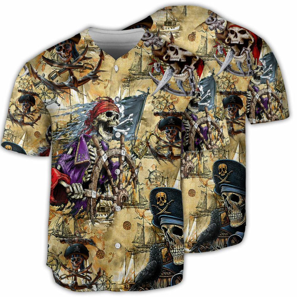 Skull Pirate Amazing Pirate - Baseball Jersey - Owl Ohh - Owl Ohh