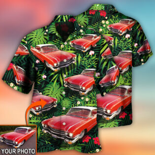 Car Eldorado Car Classic Tropical Flower Custom Photo - Hawaiian Shirt - Owl Ohh - Owl Ohh