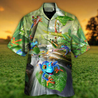 Frog Every Journey Begins With A Single Hop - Hawaiian Shirt - Owl Ohh - Owl Ohh