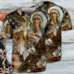 Native American Wolf Art - Baseball Jersey - Owl Ohh - Owl Ohh