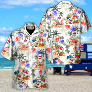 Christmas In July Santa Enjoy Time For Some Beach Therapy - Hawaiian Shirt - Owl Ohh-Owl Ohh