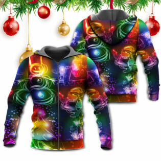 Christmas Santa Claus Tree Snowman Neon Light Style - Hoodie - Owl Ohh - Owl Ohh
