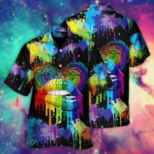 LGBT Lips The Color Of Happiness - Hawaiian Shirt - Owl Ohh - Owl Ohh