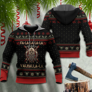 Viking Valhalla Black And Red Fa La La - Hoodie - Owl Ohh - Owl Ohh