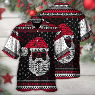 Christmas Santa Claus Retro Viking Pattern - Hawaiian Shirt - Owl Ohh - Owl Ohh