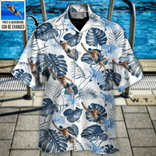 Swimming You Want Tropical Style Custom Photo - Hawaiian Shirt - Personalized Photo Gifts for men and women, kids - Owl Ohh