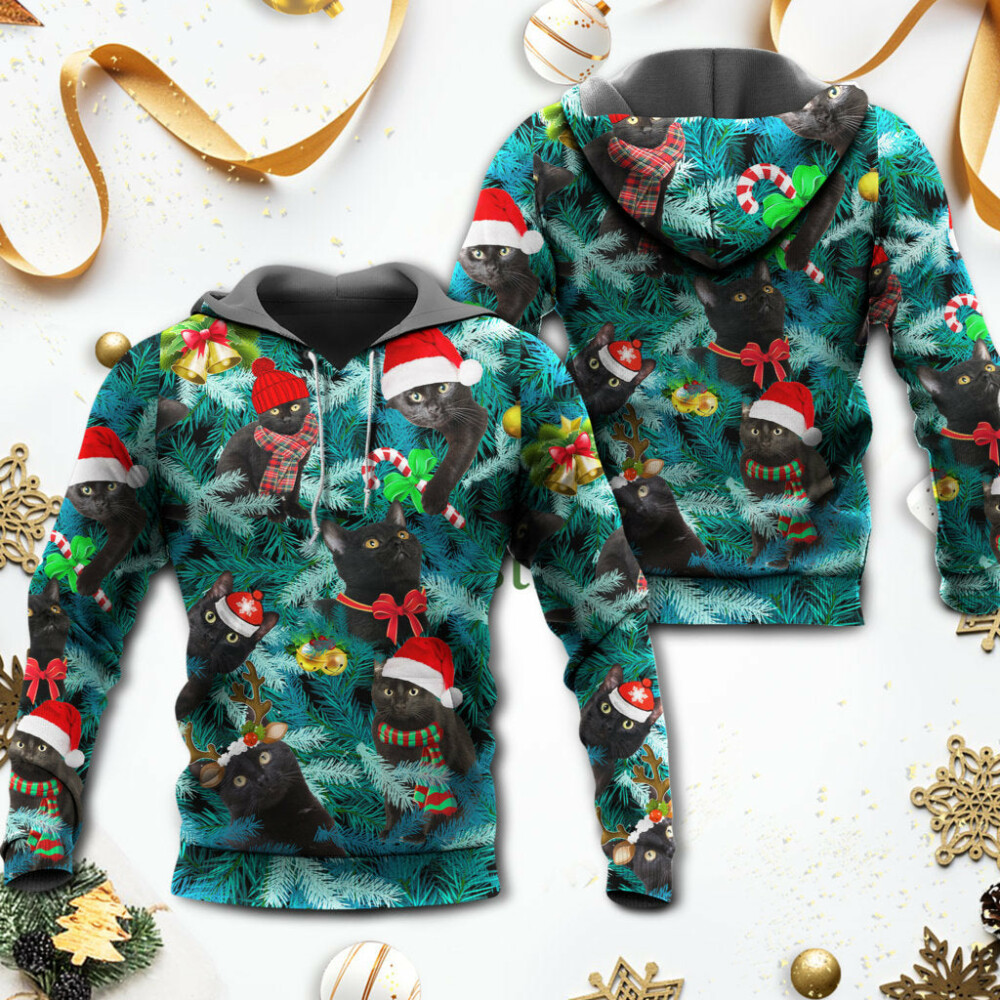 Christmas Black Cat Is It Jolly Enough Black Cat - Hoodie - Owl Ohh - Owl Ohh