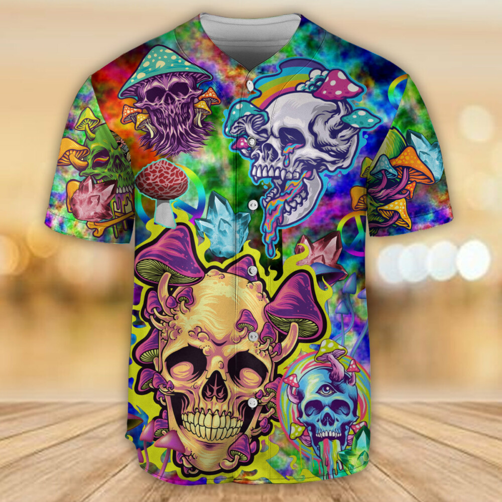 Skull Life Style Mushroom - Baseball Jersey - Owl Ohh - Owl Ohh