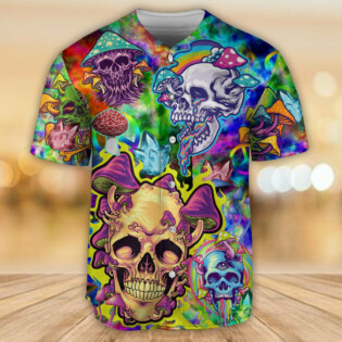 Skull Life Style Mushroom - Baseball Jersey - Owl Ohh - Owl Ohh