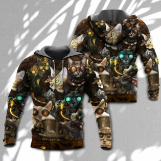 Cat Steampunk Art Steal Heart - Hoodie - Owl Ohh - Owl Ohh