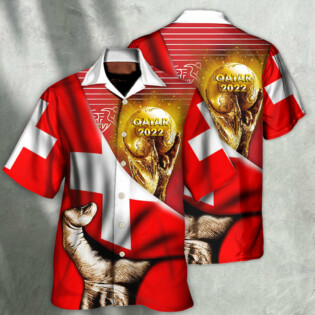 World Cup Qatar 2022 Switzerland Will Be The Champion Flag Vintage - Hawaiian Shirt - Owl Ohh - Owl Ohh