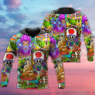Hippie Mushroom Peace Colorful Let It Be - Hoodie - Owl Ohh - Owl Ohh