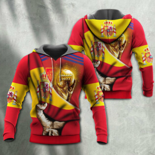 World Cup Qatar 2022 Spain Will Be The Champion Flag Vintage - Hoodie - Owl Ohh - Owl Ohh