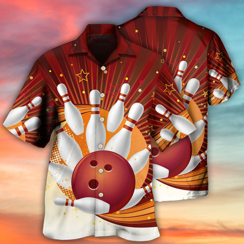 Bowling Strike Amazing Game Retro Style - Hawaiian Shirt - Owl Ohh - Owl Ohh
