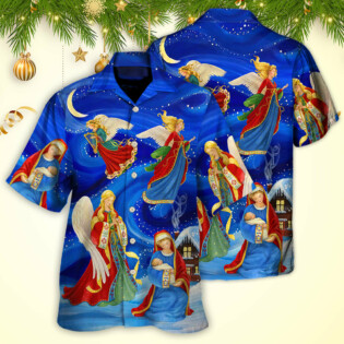 Christmas The Blessed Mother Love Christmas Light Art Style - Hawaiian Shirt - Owl Ohh for men and women, kids - Owl Ohh