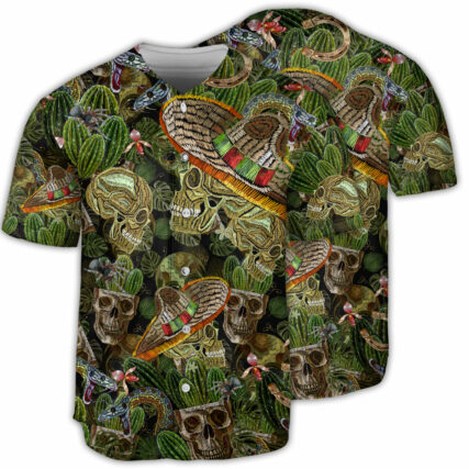 Skull Love Cactus - Baseball Jersey - Owl Ohh - Owl Ohh