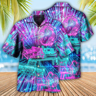 Audio Engineer Neon Style - Hawaiian Shirt - Owl Ohh - Owl Ohh