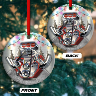 Hot Rod Christmas Metal Christmas Tree And Colorful Light - Circle Ornament - Owl Ohh - Owl Ohh