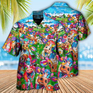 Cow Flower Funny In Farm - Hawaiian Shirt - Owl Ohh - Owl Ohh