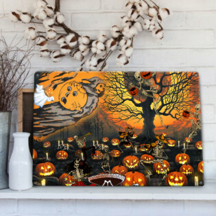 Skull Halloween Skull Darkness - Metal Sign - Owl Ohh - Owl Ohh
