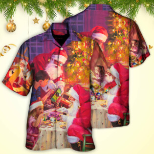 Christmas Santa Claus Story Light Art Style - Hawaiian Shirt - Owl Ohh - Owl Ohh