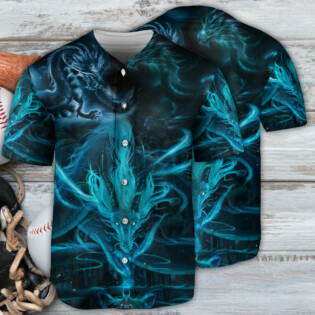 Dragon Blue Lighting And The Witch - Baseball Jersey - Owl Ohh - Owl Ohh