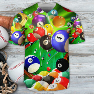 Billiard Where's The Cue Ball - Baseball Jersey - Owl Ohh - Owl Ohh