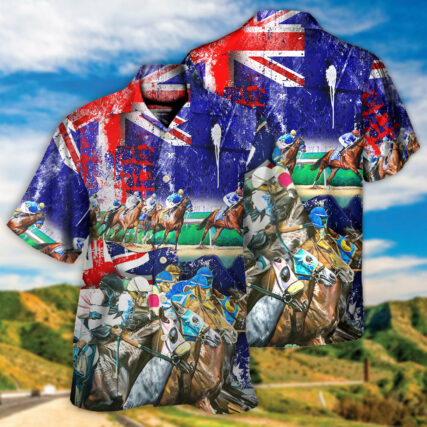 Australia Horse Racing Lover - Hawaiian Shirt - Owl Ohh - Owl Ohh