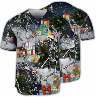 Skull Dancing With Christmas - Baseball Jersey - Owl Ohh - Owl Ohh