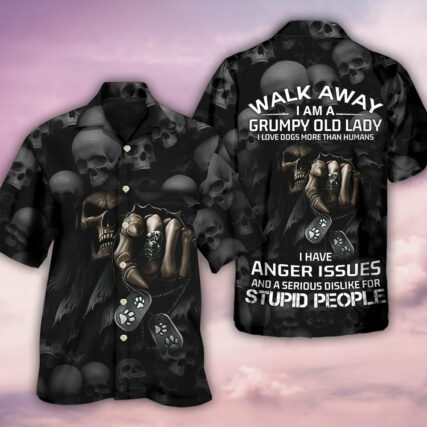 Skull I Love Dogs More Than Humans - Hawaiian Shirt - Owl Ohh - Owl Ohh
