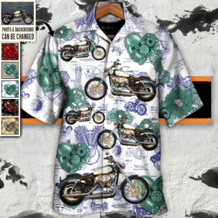 Motorcycle Depicting Patents Vintage - Hawaiian Shirt - Personalized Photo Gifts, Custom Photo Gifts, Personalized Gifts Ideas for men and women, kids - Owl Ohh