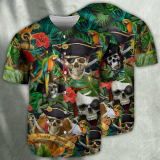 Pirate Skull Pirates Make Legends - Baseball Jersey - Owl Ohh