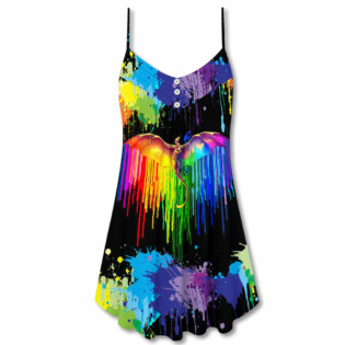LGBT Pride Dragon The Color Of Happiness - V-neck Sleeveless Cami Dress - Owl Ohh - Owl Ohh