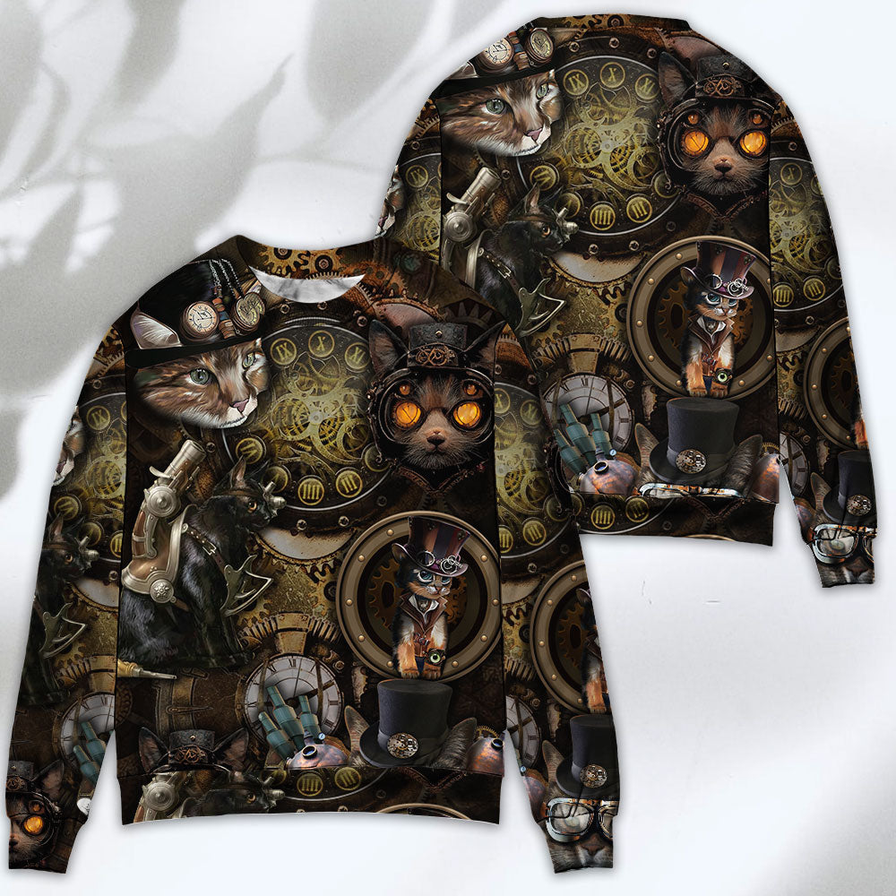 Cat Steampunk Art It's All About Magic - Sweater - Ugly Christmas Sweaters - Owl Ohh - Owl Ohh