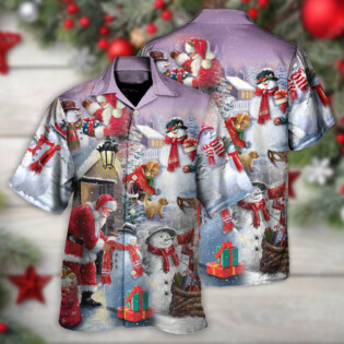 Christmas Santa Claus Buil Snowman Gift For You - Hawaiian Shirt - Owl Ohh - Owl Ohh