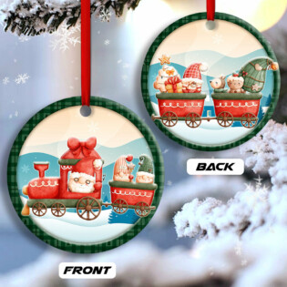 Christmas Santa Is Coming Xmas Lover - Circle Ornament - Owl Ohh - Owl Ohh