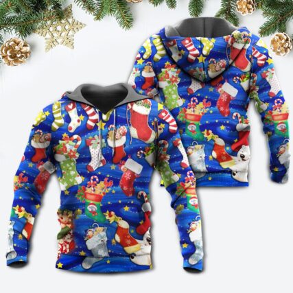 Socks Christmas Tree Merry Xmas Seasons Of Joy - Hoodie - Owl Ohh - Owl Ohh