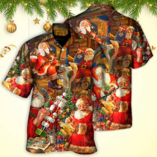Christmas Funny Santa Claus Gift Xmas Is Coming Art Style - Hawaiian Shirt - Owl Ohh - Owl Ohh