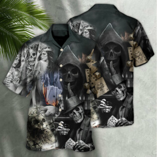 Skull Gambling The Death Game Begin - Hawaiian Shirt - Owl Ohh for men and women, kids - Owl Ohh
