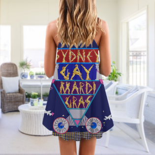 Sydney Gay Mardi Gras Vibe - V-neck Sleeveless Cami Dress - Owl Ohh