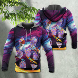 D20 Galaxy Where Are Space Ship Going - Hoodie - Owl Ohh - Owl Ohh