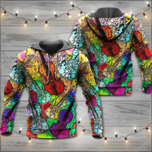 Guitar Scroll Bubble Colorful - Hoodie - Owl Ohh - Owl Ohh