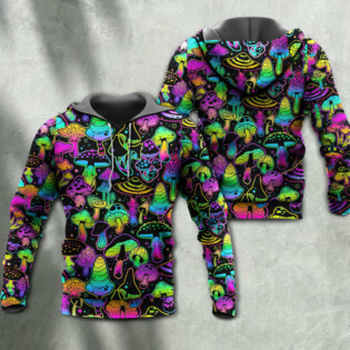 Mushroom Stunning Neon Magic Amazing Style - Hoodie - Owl Ohh - Owl Ohh
